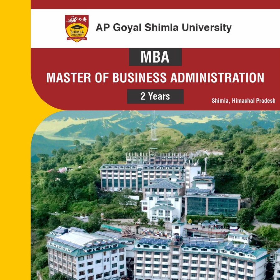 MBA at Ap Goyal Shimla University - Shimla, Shimla